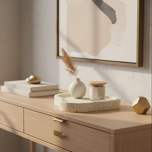 Tibor Travertine Irregular Tray