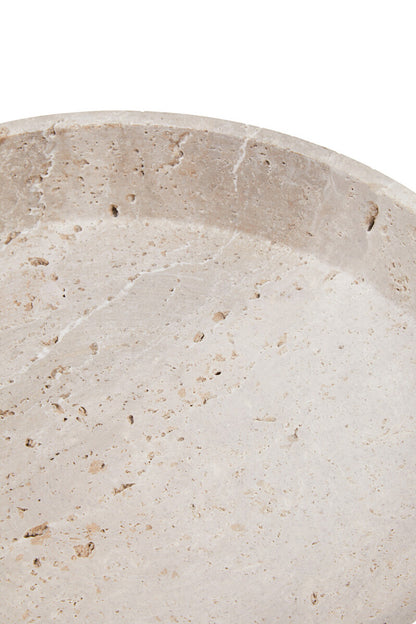 Tibor Travertine Bowl with Raised Edges