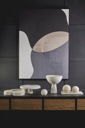 Tibor Travertine Pedestal Bowl