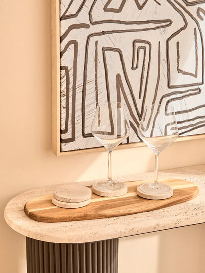 Travertine Set of 4 Coasters | Tibor
