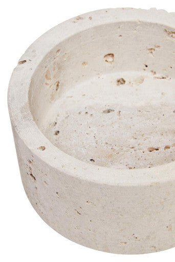 Tibor Travertine Round Trinket Box