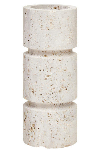 Tibor Travertine Small Candle Holder