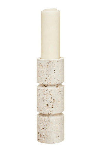 Tibor Travertine Large Candle Holder