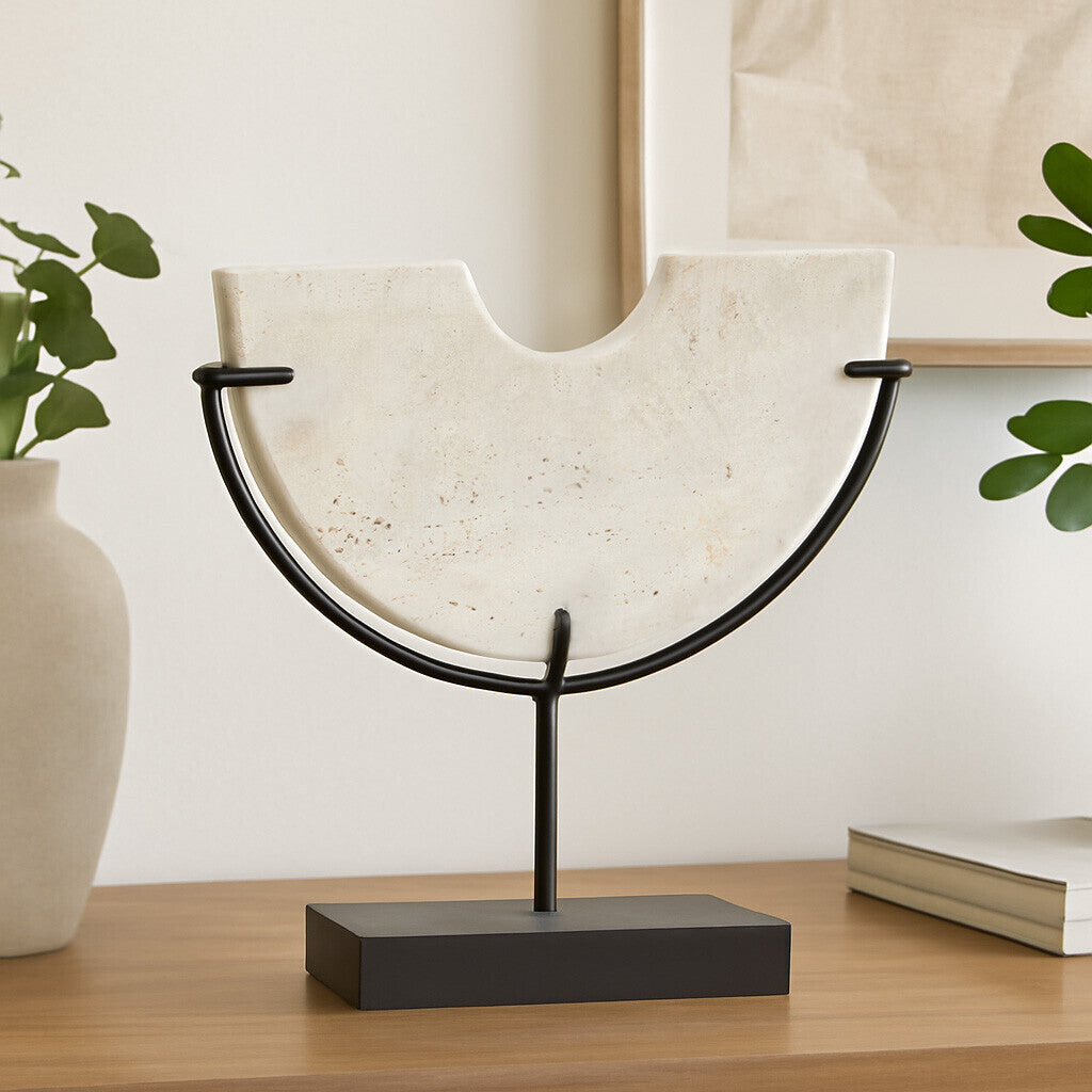 Tibor Travertine Small Sculpture