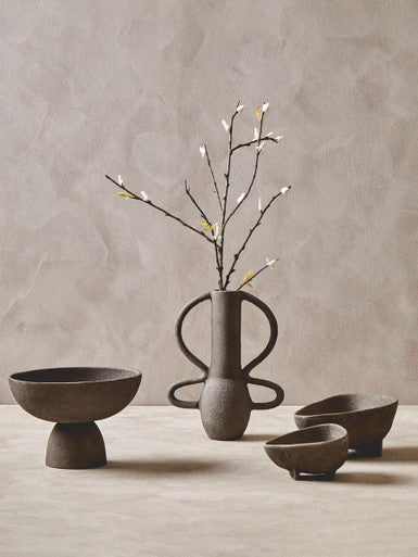 Deriva Small Textured Grey Vase