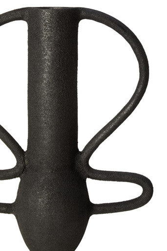 Deriva Large Textured Black Vase