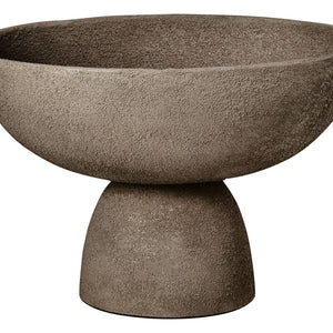 Small Textured Grey Pedestal Bowl | Deriva