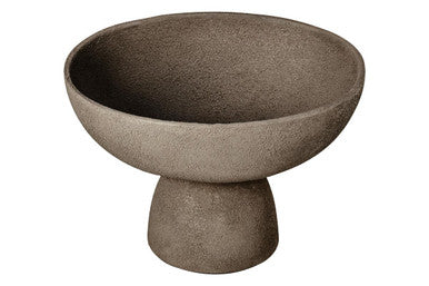Deriva Small Textured Grey Pedestal Bowl