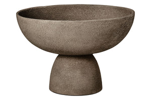 Deriva Small Textured Grey Pedestal Bowl