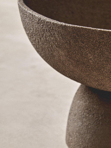 Deriva Small Textured Grey Pedestal Bowl - Image 5