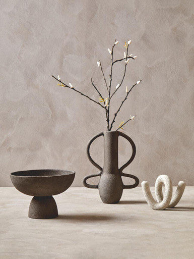 Deriva Small Textured Grey Pedestal Bowl - Image 8