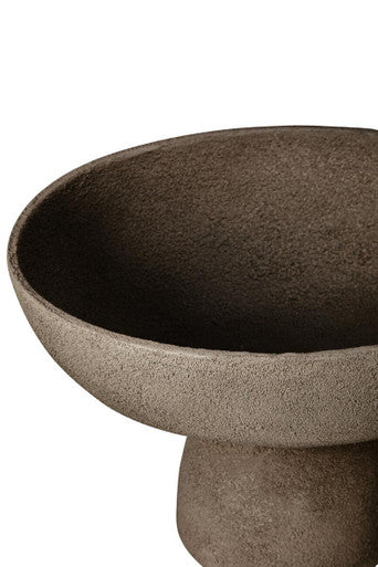 Deriva Small Textured Grey Pedestal Bowl - Image 12