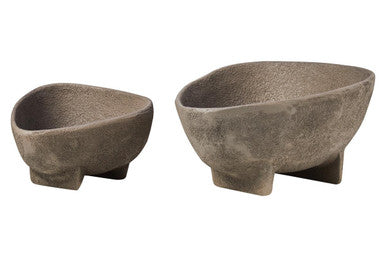 Deriva Set Of 2 Textured Grey Bowls - Image 7