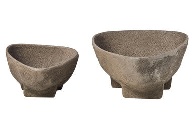 Deriva Set Of 2 Textured Grey Bowls - Image 10