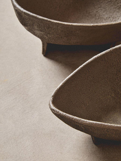 Deriva Set Of 2 Textured Grey Bowls - Image 3