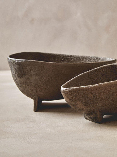 Deriva Set Of 2 Textured Grey Bowls - Image 5