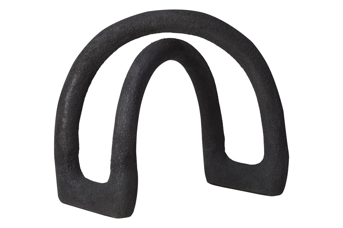 Deriva Textured Black Sculpture