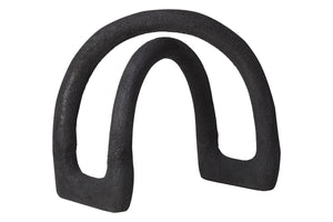 Deriva Textured Black Sculpture