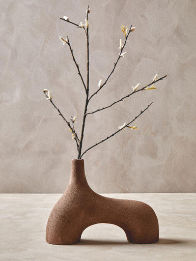 Dunas Large Textured Red Abstract Vase