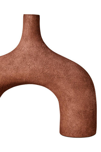 Dunas Large Textured Red Abstract Vase - Image 13