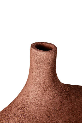 Dunas Large Textured Red Abstract Vase - Image 15