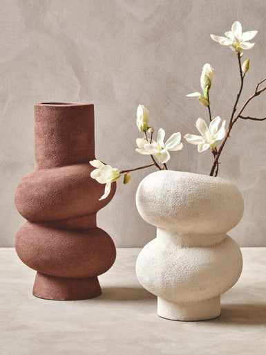 Dunas Small Textured White Bubble Vase