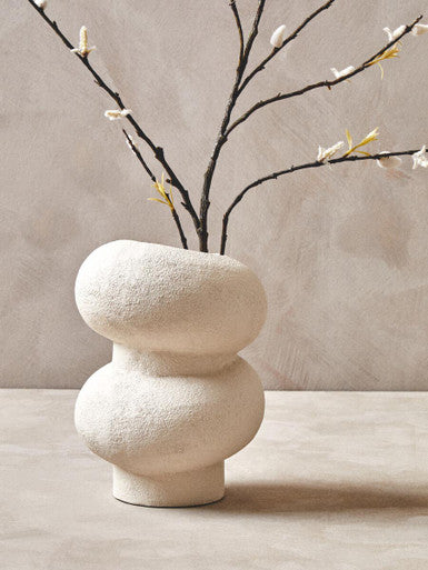 Dunas Small Textured White Bubble Vase - Image 9