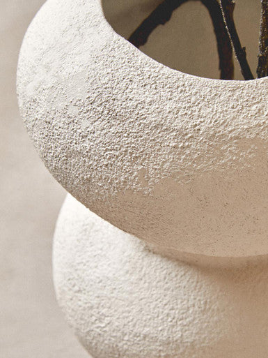 Dunas Small Textured White Bubble Vase - Image 11