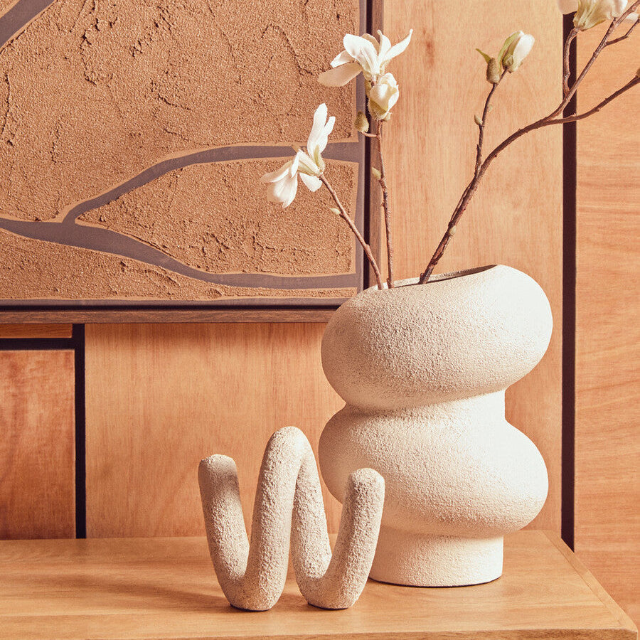 Dunas Small Textured White Bubble Vase