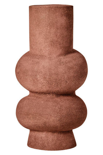 Dunas Large Textured Red Bubble Vase