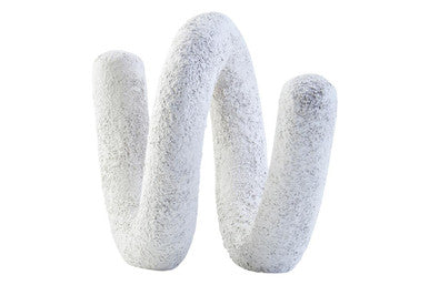 Dunas Small Textured White Loop Sculpture