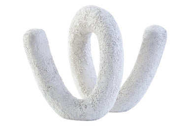 Dunas Small Textured White Loop Sculpture - Image 13