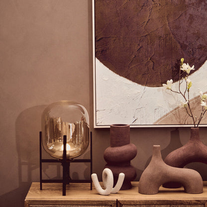 Dunas Small Textured White Loop Sculpture