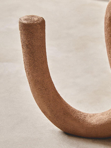 Dunas Large Textured Beige Loop Sculpture - Image 4