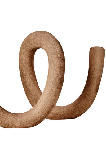 Dunas Large Textured Beige Loop Sculpture - Image 10