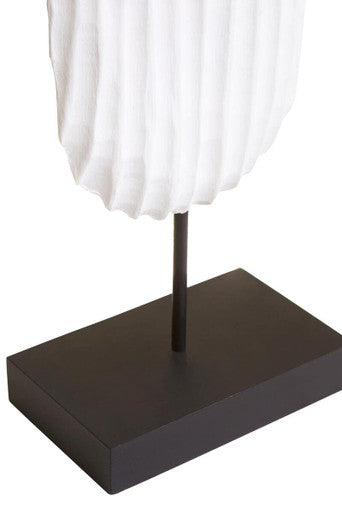 Fidel Black and White Mango Wood Oblong Sculpture