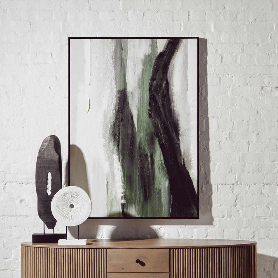 Fidel Small Distressed White Mango Wood Sculpture