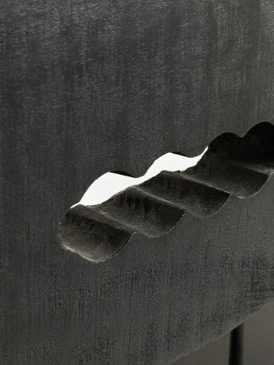 Fidel Rustic Black Horizontal Mango Wood Slice Sculpture - Image 9