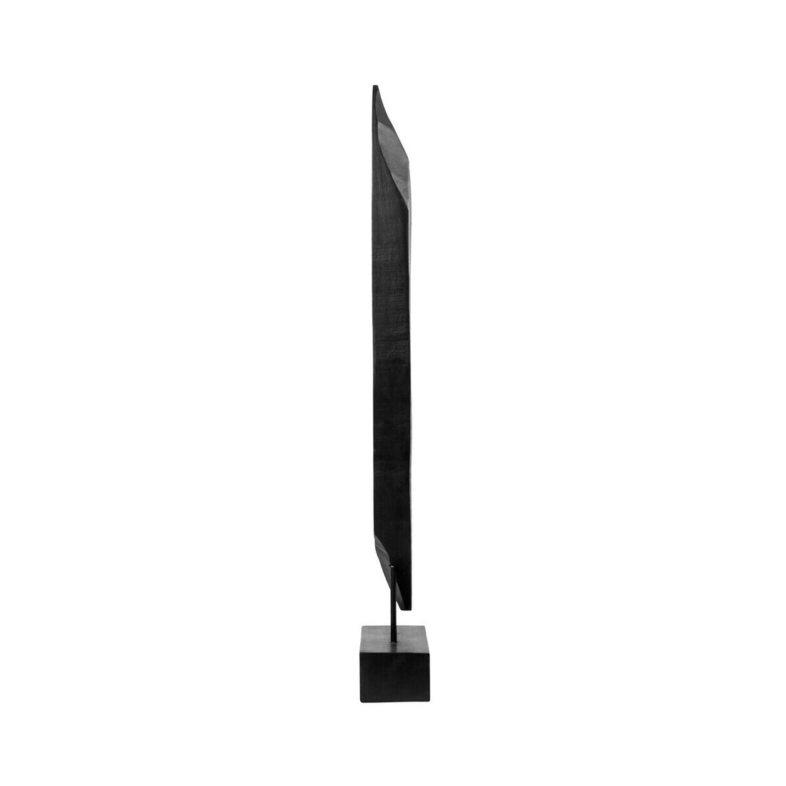 Fidel Rustic Black Vertical Mango Wood Slice Sculpture