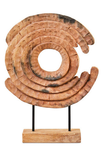 Fidel Mango Wood Ring Sculpture
