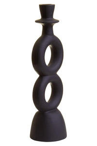 Hapax Large Black Candle Holder