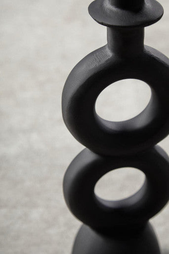 Hapax Large Black Candle Holder