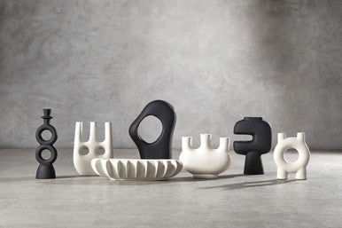 Hapax Large Black Candle Holder