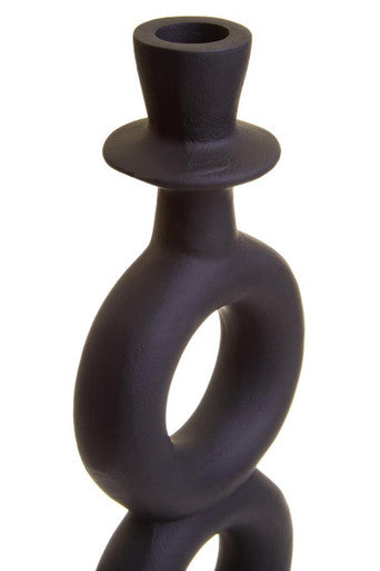 Hapax Large Black Candle Holder