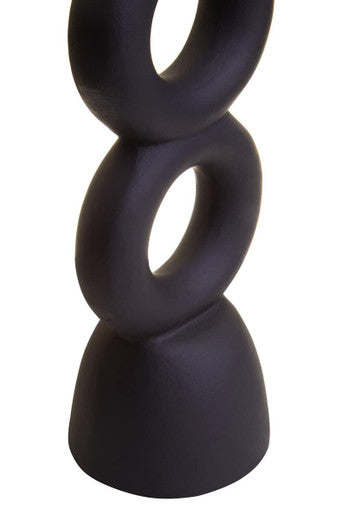 Hapax Large Black Candle Holder