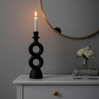 Hapax Large Black Candle Holder