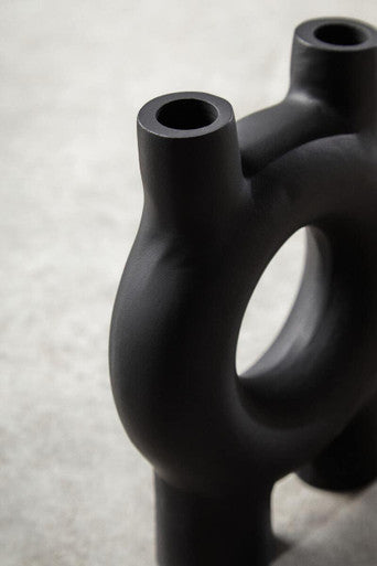 Hapax Small Black Candle Holder