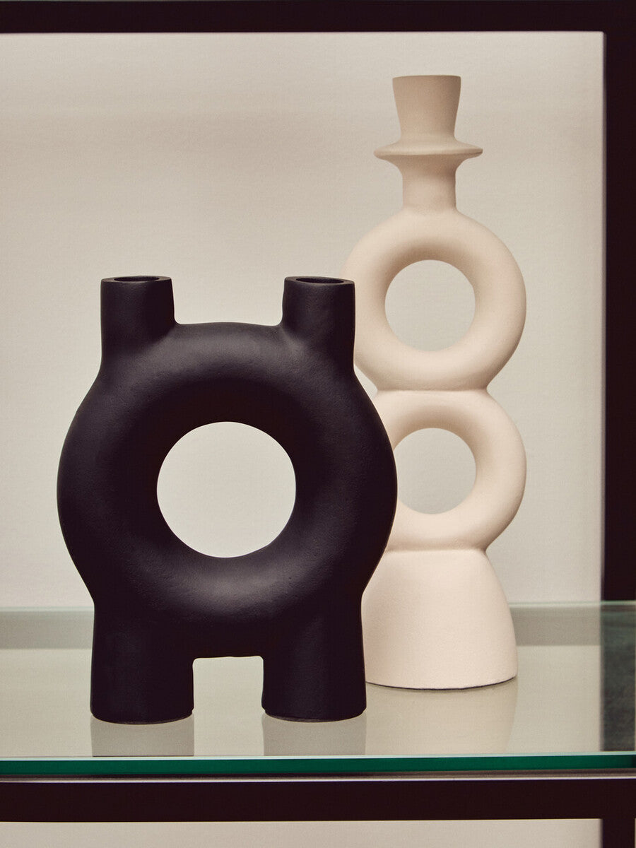 Hapax Small Black Candle Holder - Image 3