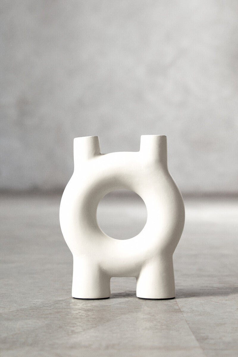 Hapax Small Cream Candle Holder - Image 9