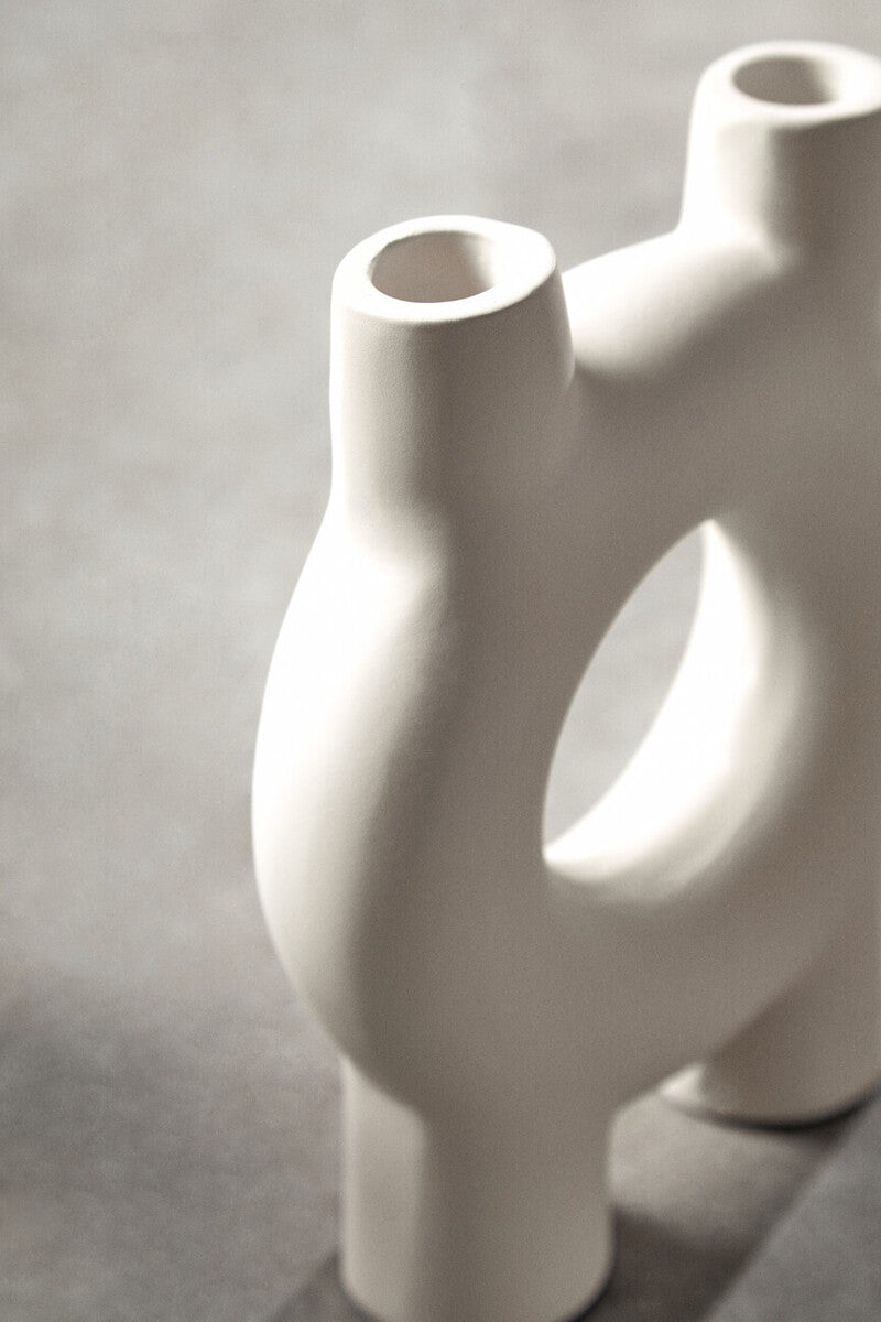 Hapax Small Cream Candle Holder - Image 8